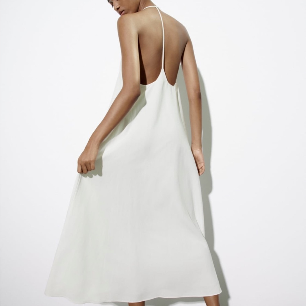 ZARA WHITE LINEN DRESS